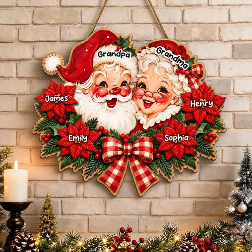 Personalized Wooden Sign Christmas Gift for Grandparents