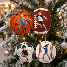 Load image into Gallery viewer, Personalized Sports Acrylic Ornament Custom Athlete Gift for Christmas
