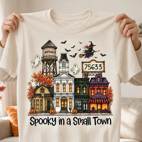 Personalized Halloween Classic Tee with Flying Witch Gift for Friends and Family