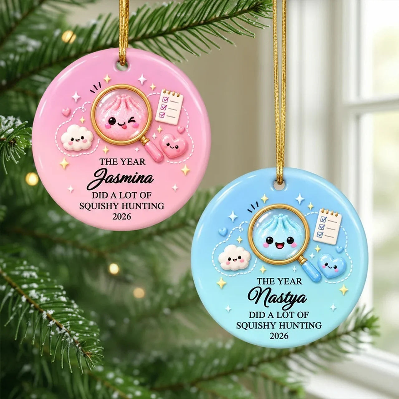 Personalized Ceramic Ornament Unique Gift for Kids Holiday