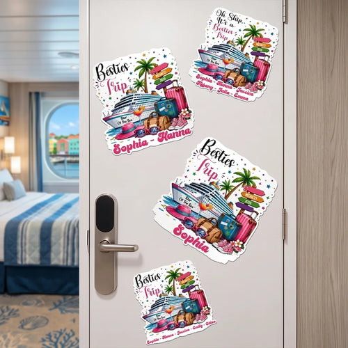 Personalized Acrylic Magnet Besties Cruise Trip Gift Idea