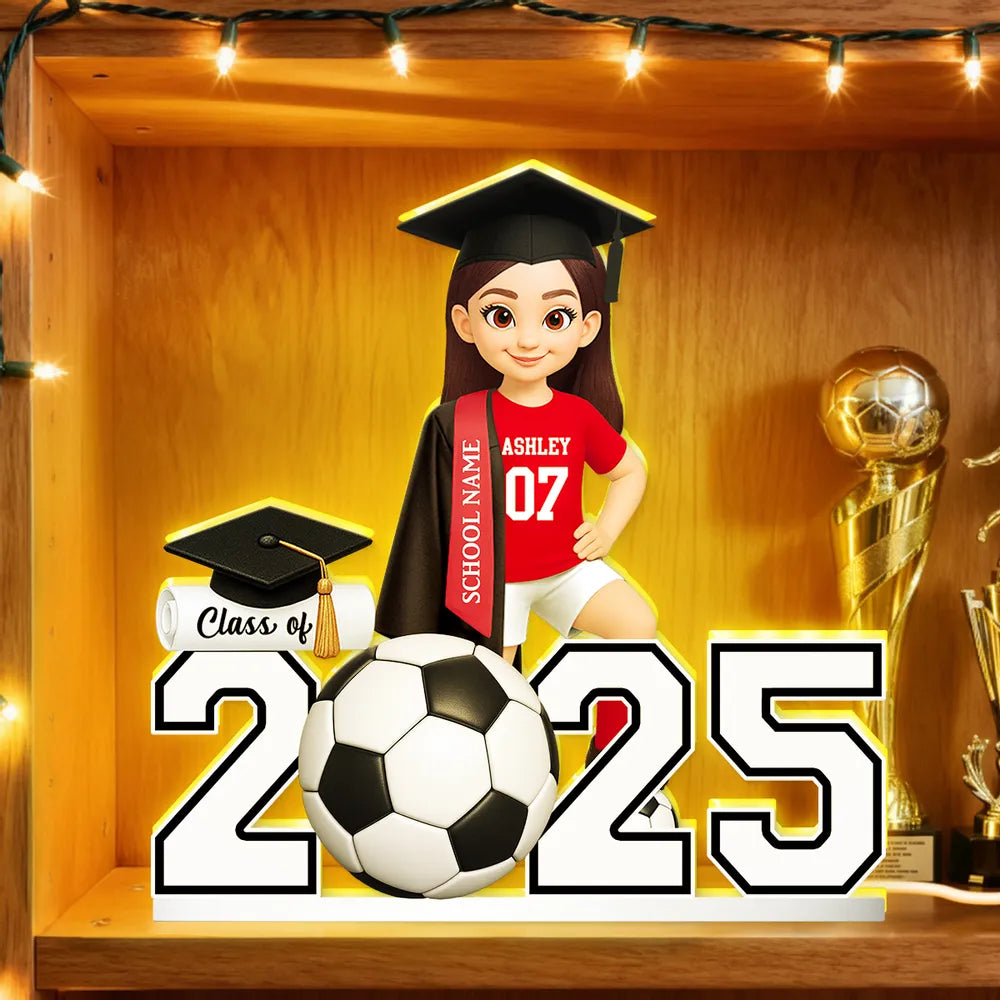 Personalized Graduation Soccer Gift for Kids - Class of 2025 Plaque MagicInPrints