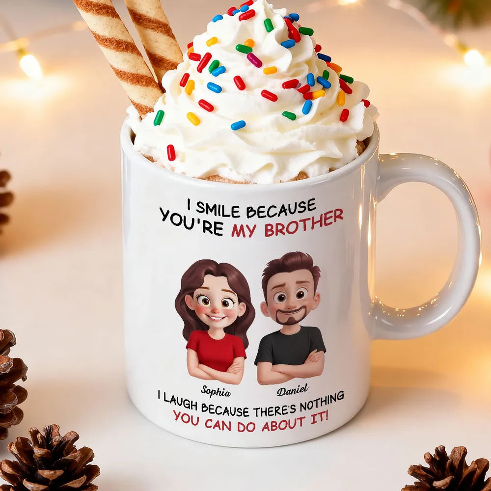 Personalized Brother Sister Coffee Mug - Funny Gift for Siblings Cup MagicInPrints