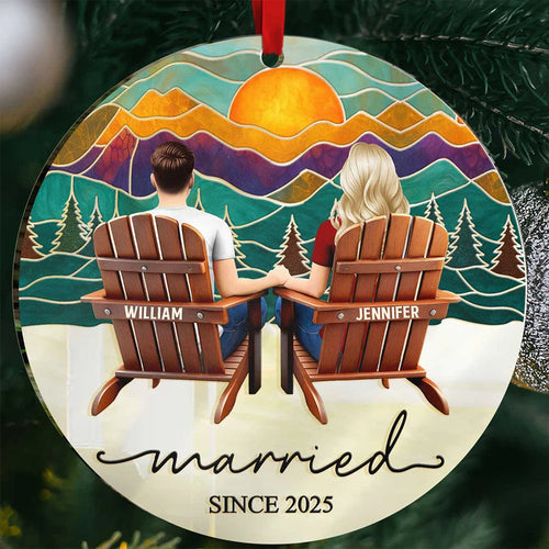 Together is a Beautiful Place to Be – Personalized Custom Shaped Mirror Ornament – Gift for Couples Mirror Ornament MagicInPrints