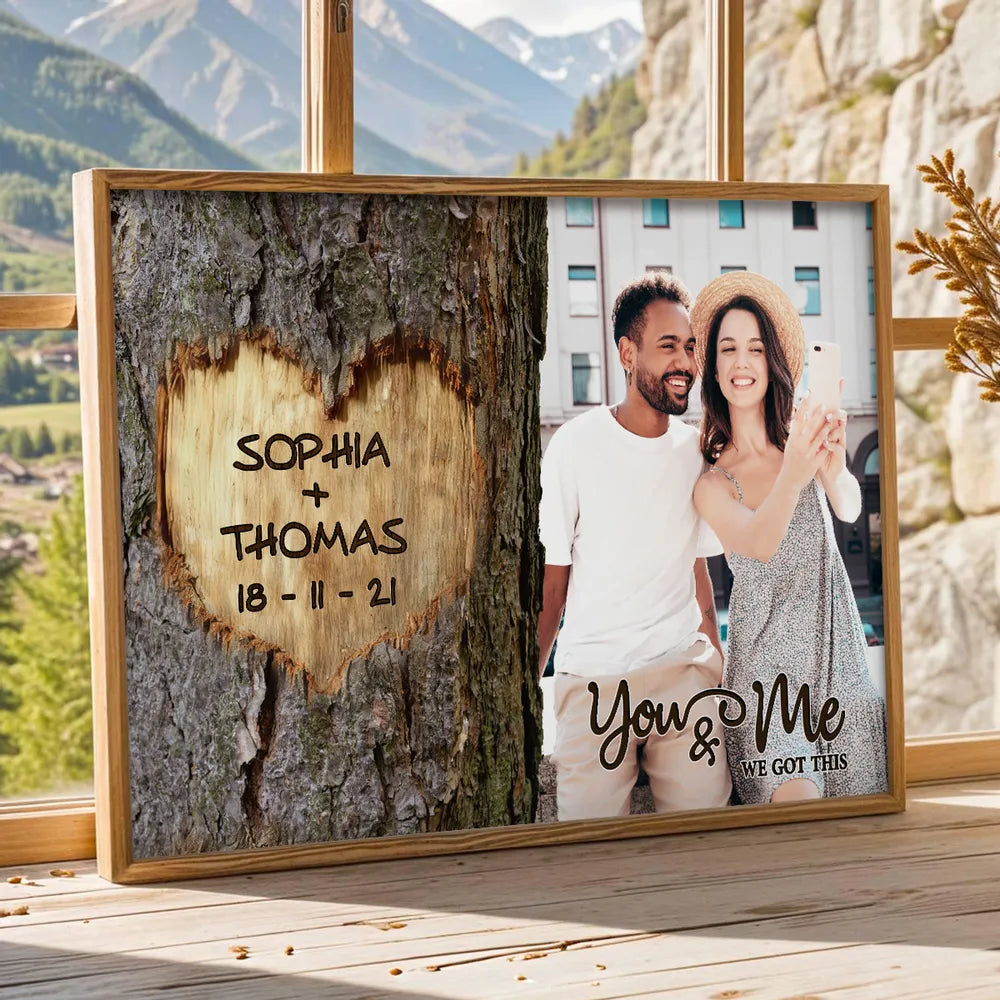 Personalized Couples Photo Canvas Print - Romantic Gift for Anniversaries Poster or Canvas MagicInPrints