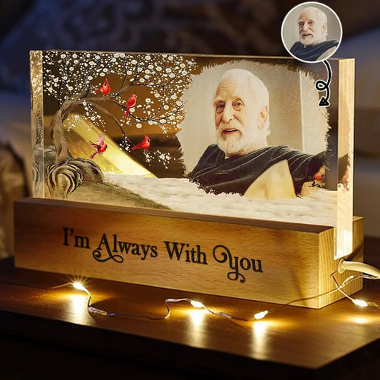 Personalized LED Memorial Photo Frame for Loved Ones - Sentimental Keepsake Gift Plaque MagicInPrints