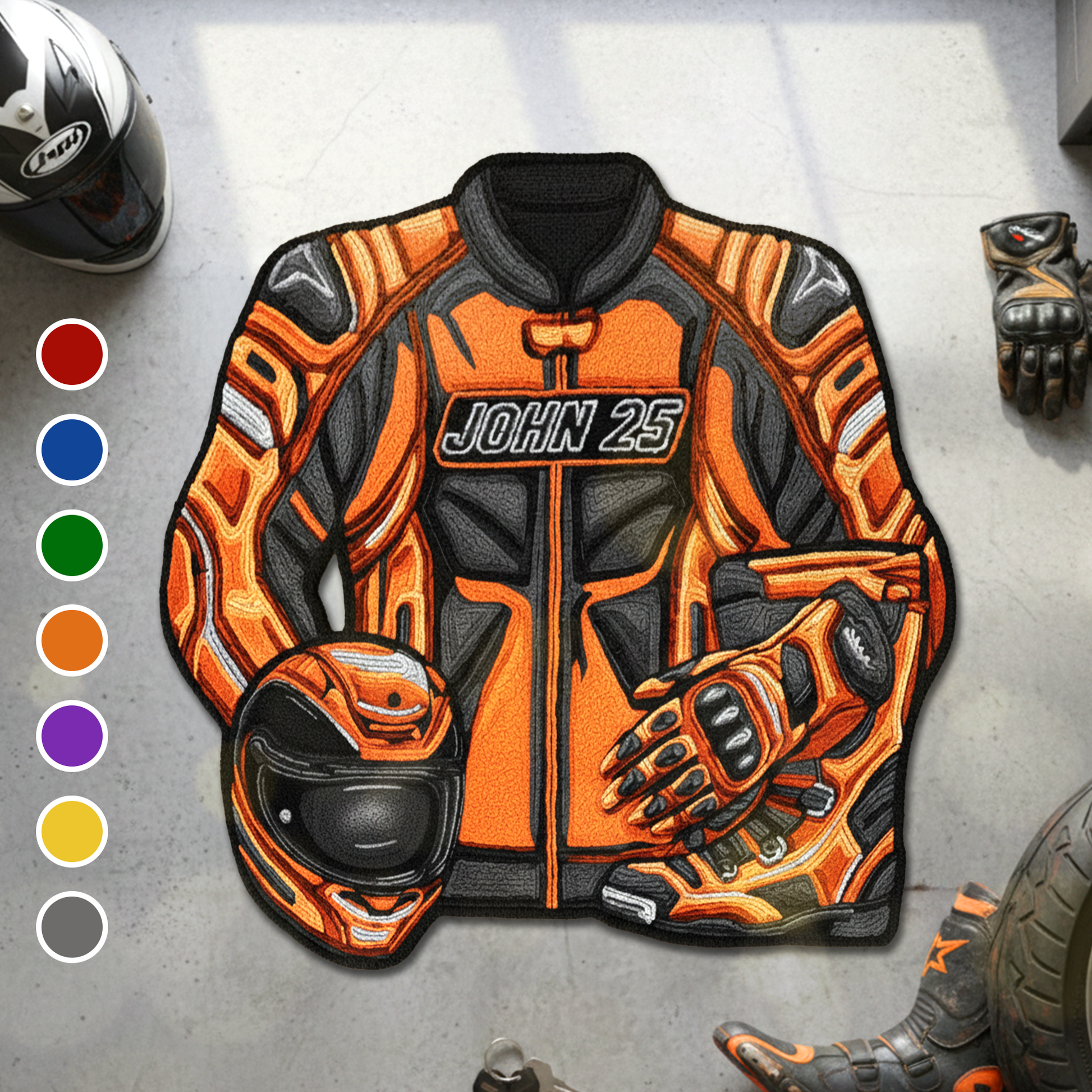 Biker Custom Shape Doormat - Personalized Gifts For Biker Christmas Doormat Doormat MagicInPrints