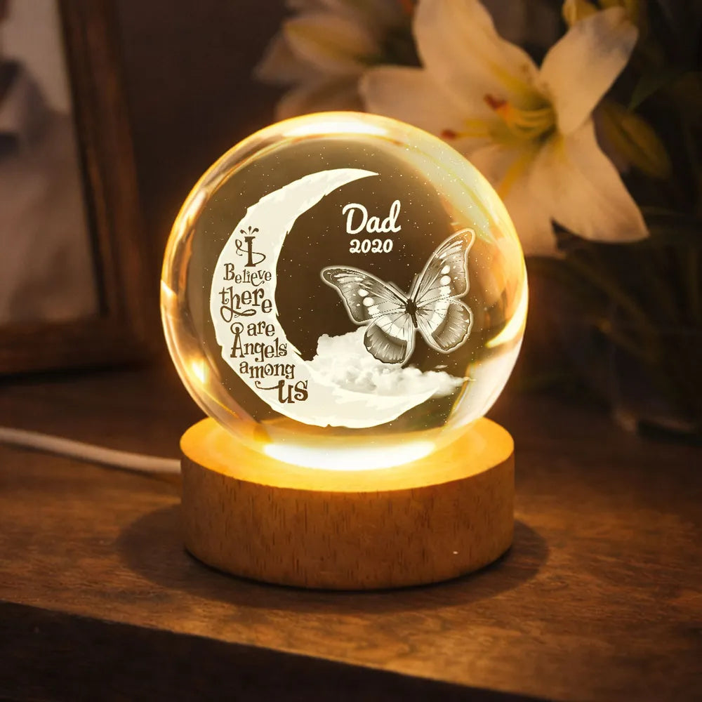 Personalized Memorial Moon Lamp for Family - Remembrance Gift Lamp MagicInPrints