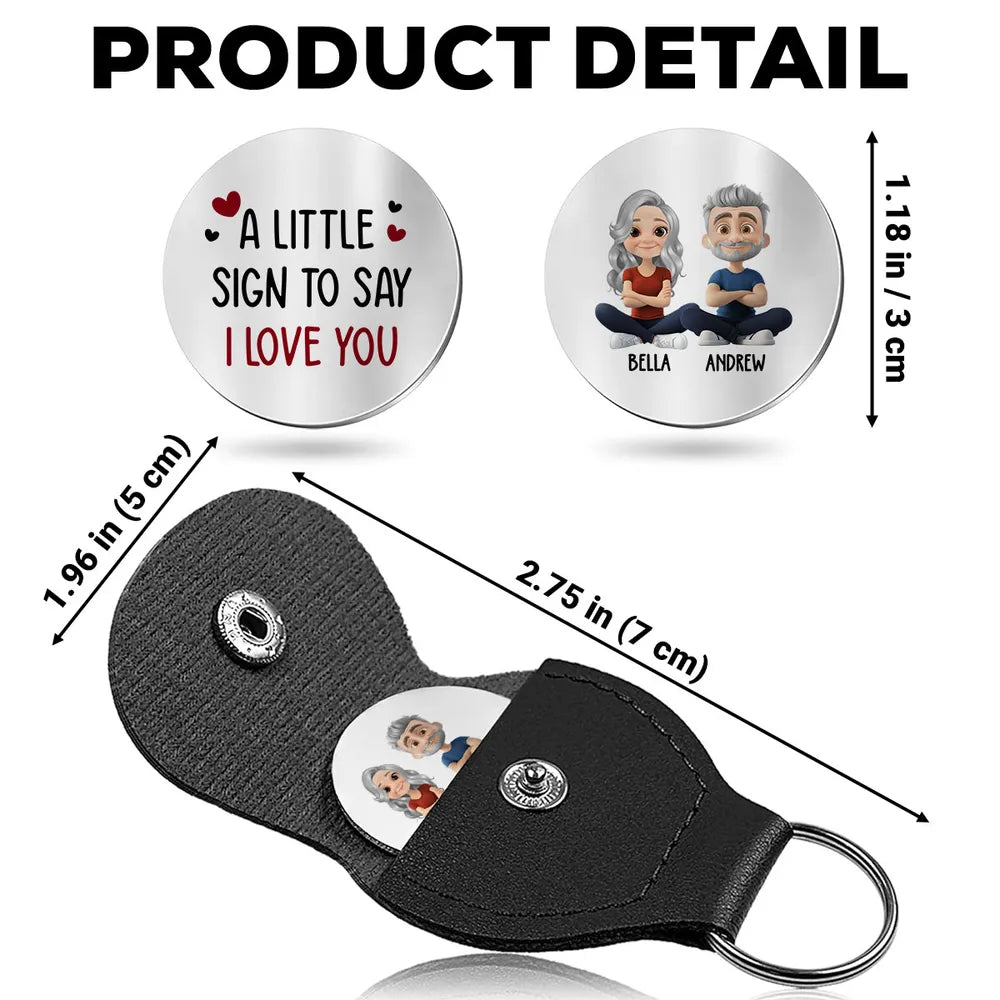 Personalized Couple Keychain with Love Message - Romantic Gift for Anniversary Keychain MagicInPrints