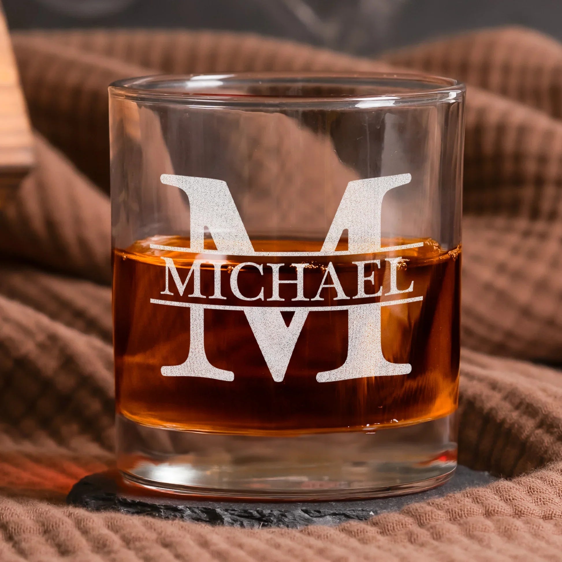 Personalized Whiskey Glass for Couples with Engraved Message - Romantic Gift Cup MagicInPrints
