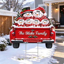 Load image into Gallery viewer, Personalized Snowman Family Yard Sign Christmas Decor Gift for Family
