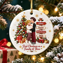 Load image into Gallery viewer, Personalized Ceramic Ornament First Christmas Gift for New Parents
