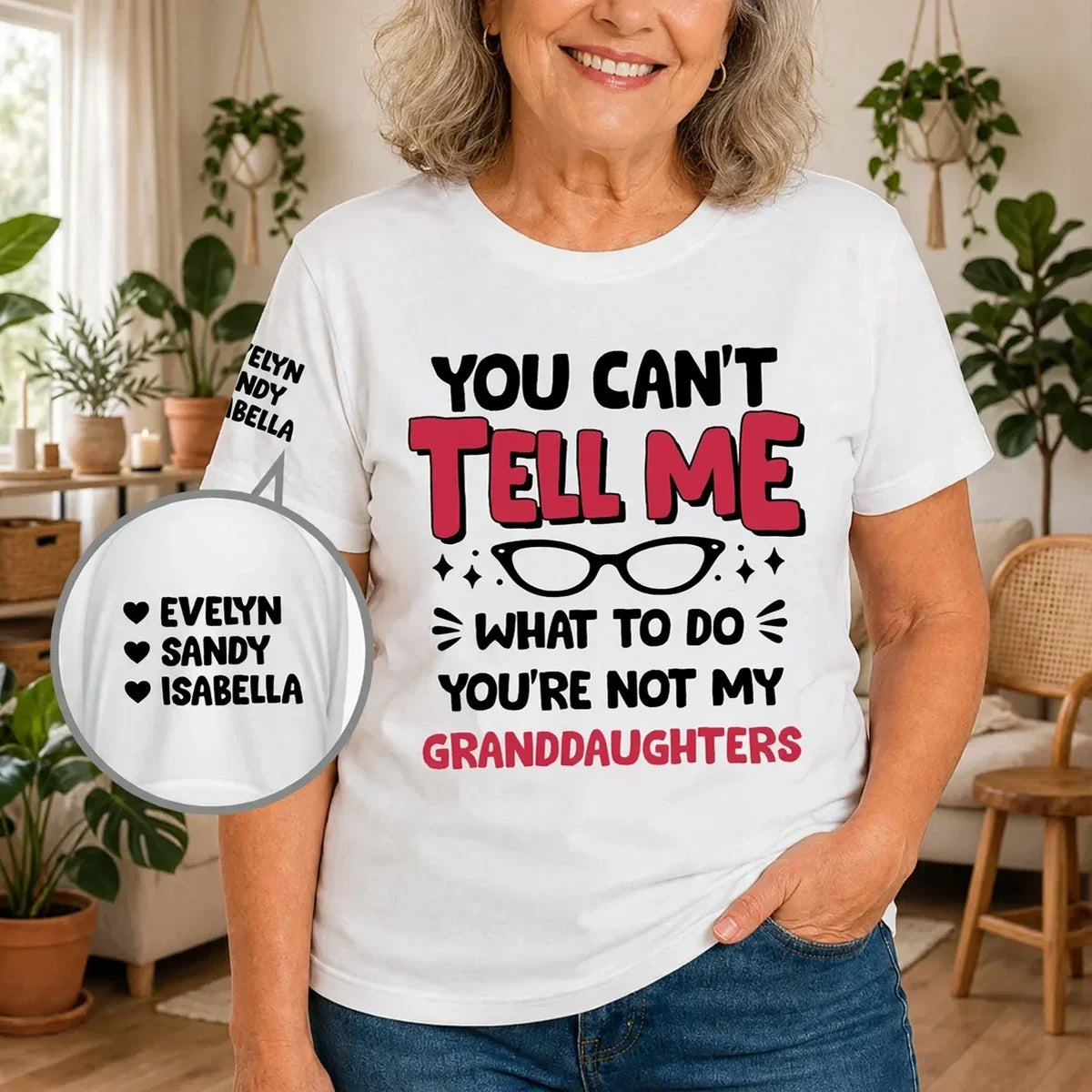 Personalized Grandma Tee with Humor | Custom Funny Gift
