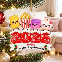 Load image into Gallery viewer, Personalized Acrylic Christmas Ornament for Kids - Squishy Friends Gift
