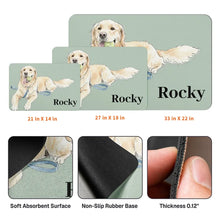 Load image into Gallery viewer, Personalized Flannel Pet Mat Custom Dog Portrait Gift for Dog Lovers
