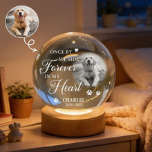 Load image into Gallery viewer, Personalized Pet Remembrance Globe Lamp for Dog Lovers
