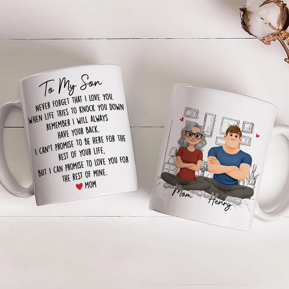Personalized Mom and Son Coffee Mug Set - Heartfelt Gift for Son Cup MagicInPrints