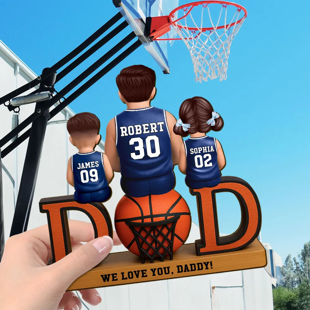 Personalized Basketball Family Figurine for Dad - Father's Day Gift Plaque MagicInPrints