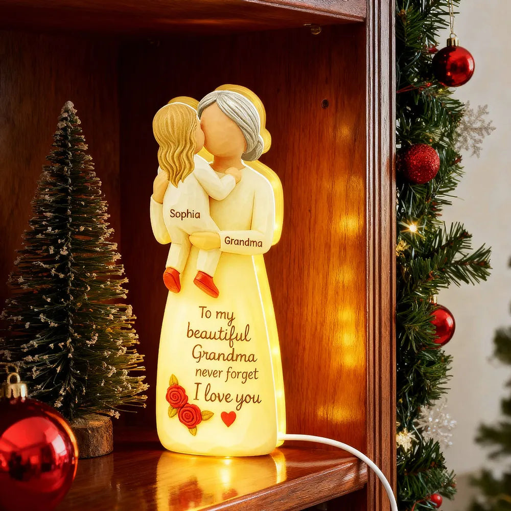 Personalized LED Night Light for Grandma - Heartfelt Gift for Christmas Plaque MagicInPrints