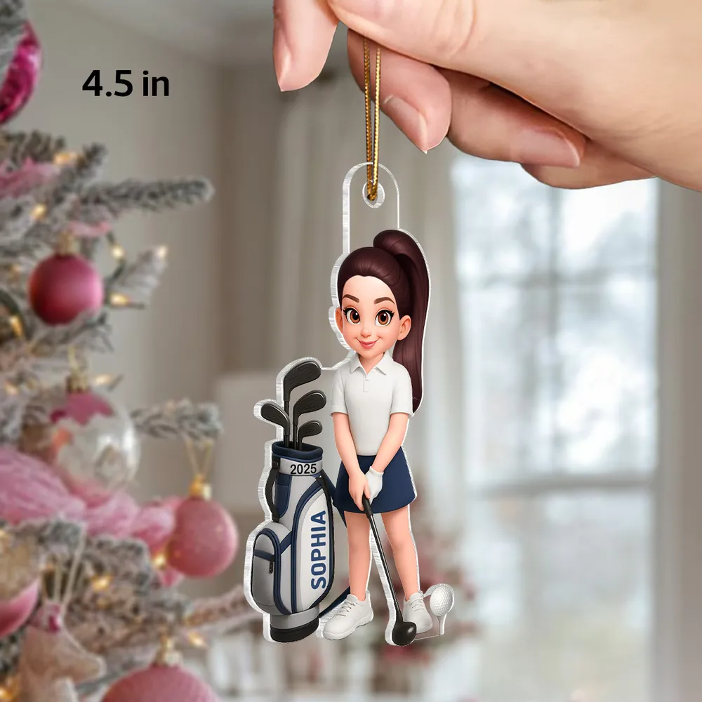 Personalized Golf Couple Christmas Ornaments for Kids - Holiday Tree Decoration Ornament MagicInPrints