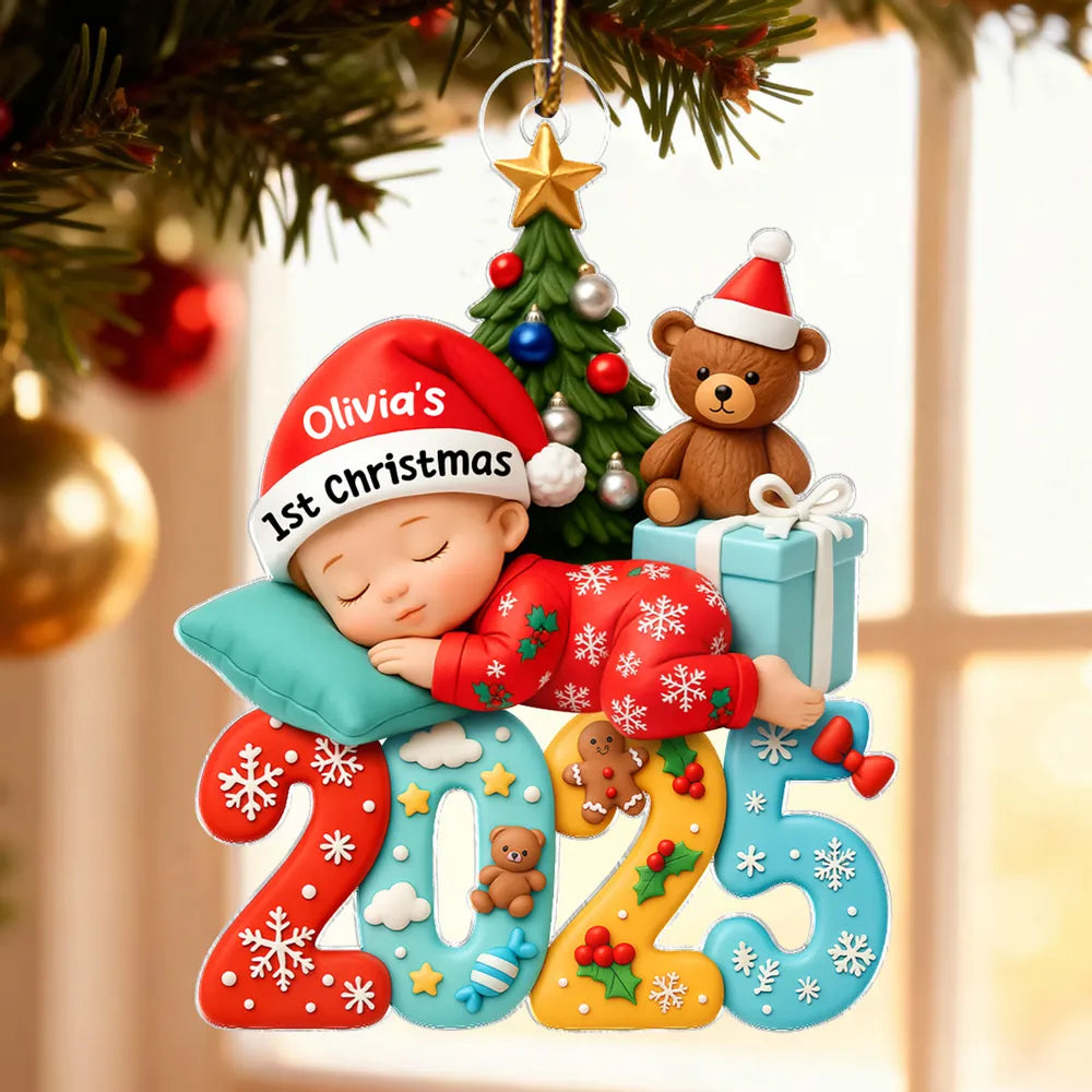 Personalized Baby's First Christmas Ornament 2023 - Custom Name Keepsake Gift Ornament MagicInPrints