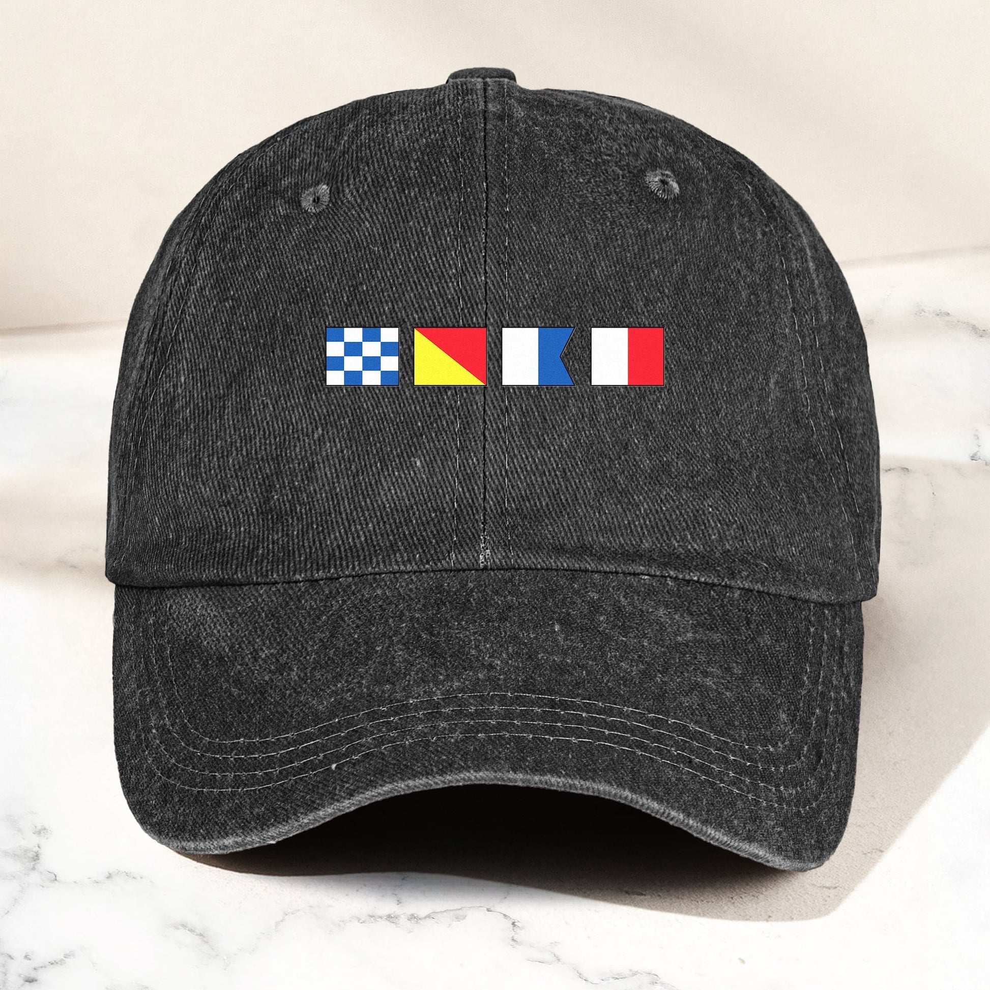 Nautical Signal Flags Dad Hat - Casual Wear for Sailing Enthusiasts Hat MagicInPrints