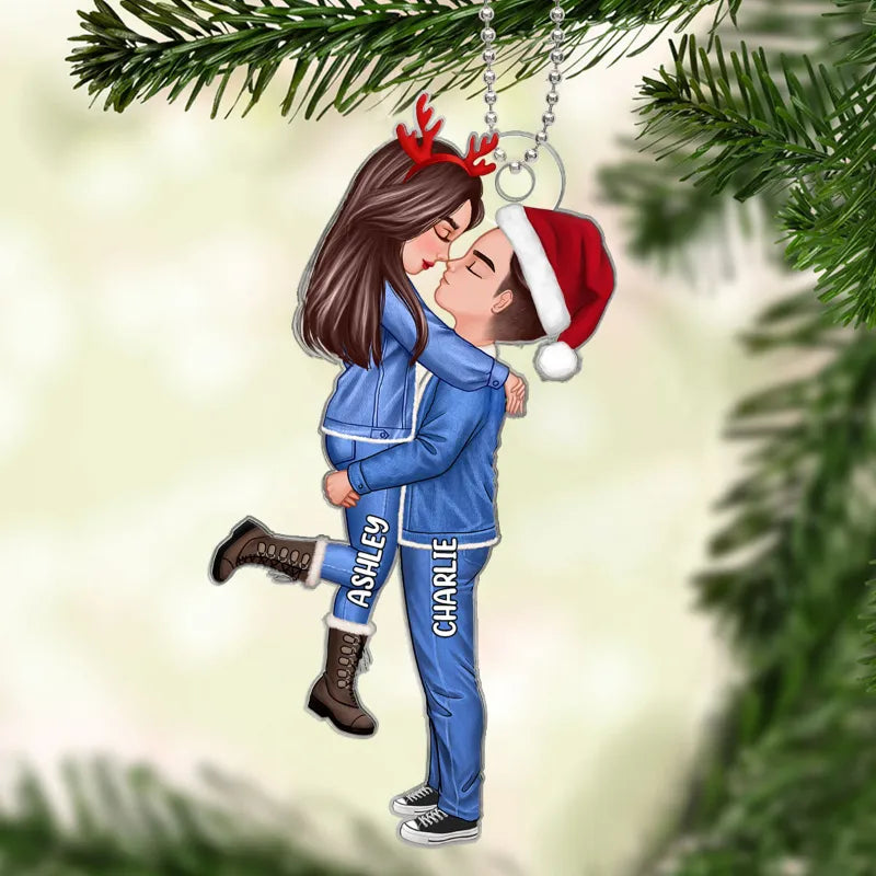 Personalized Couple Christmas Ornament for Lovers - Holiday Keepsake Ornament MagicInPrints