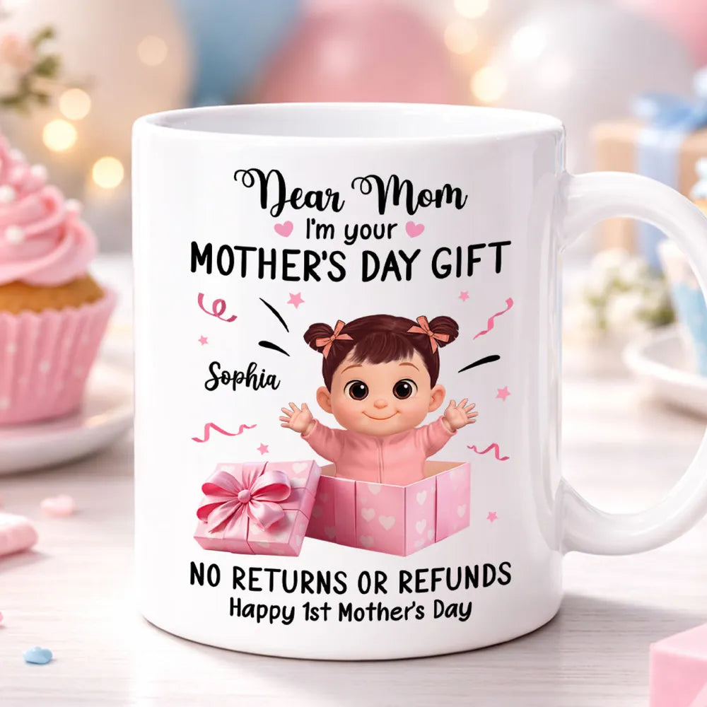 Personalized Mother's Day Mug for Mom - Cute Baby Design - First Mother's Day Gift Cup MagicInPrints
