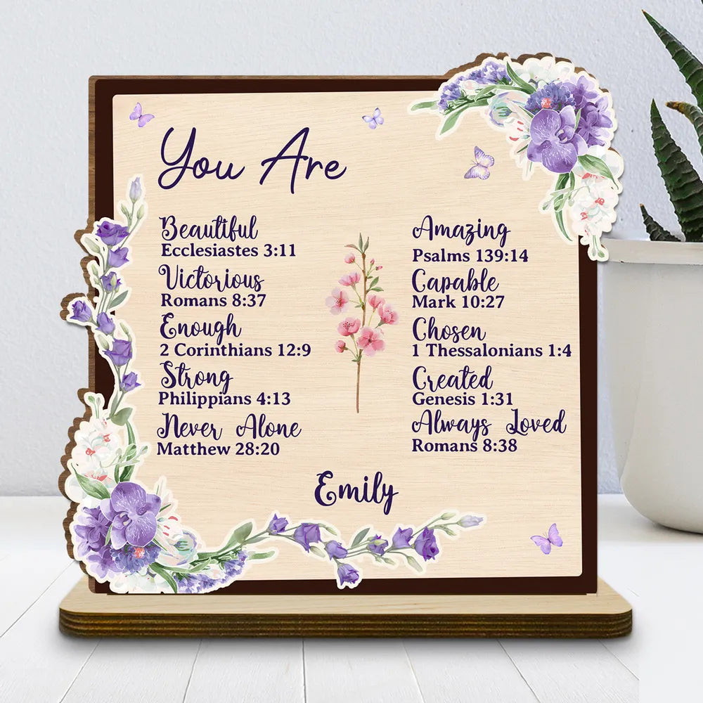 Personalized Christian Scripture Plaque for Women - Inspirational Gift Plaque MagicInPrints