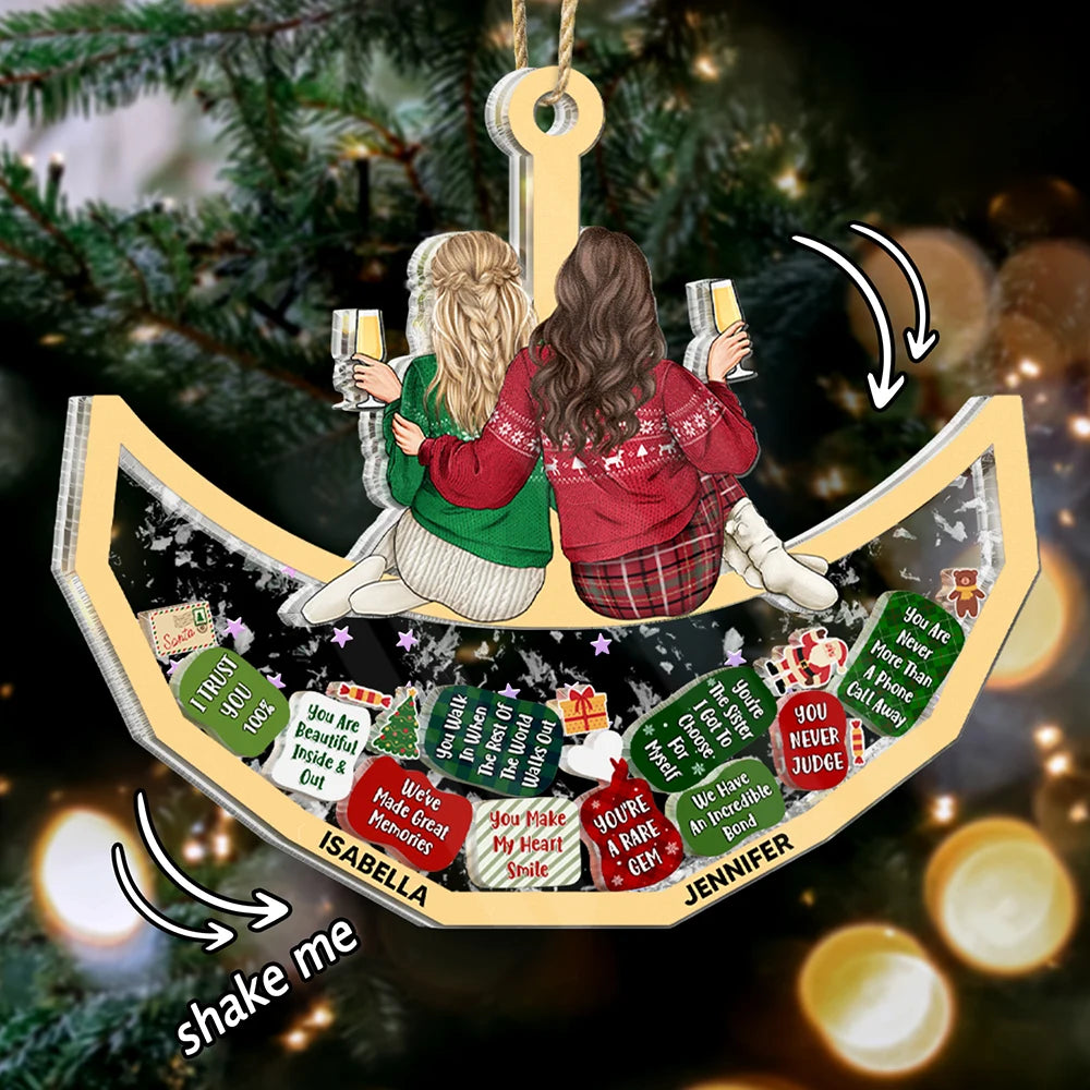 You're My Favorite Person – Personalized 3-Layered Acrylic Shaker Ornament – Gift for Best Friend Acrylic Shaker Ornament MagicInPrints