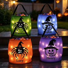 Load image into Gallery viewer, Personalized LED Light Up Halloween Basket for Kids Trick or Treating

