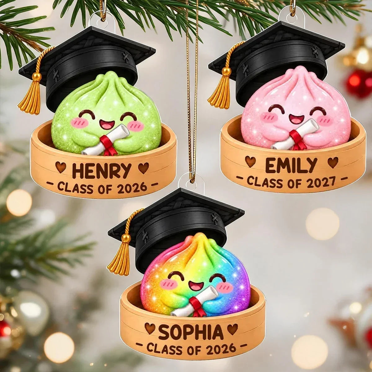 Personalized Graduation Dumpling Acrylic Ornament Gift