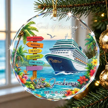 Load image into Gallery viewer, Personalized Cruise Crystal Ornament Custom Family Gift
