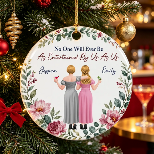 Personalized Ceramic Friendship Ornament with Custom Message Gift for Best Friend
