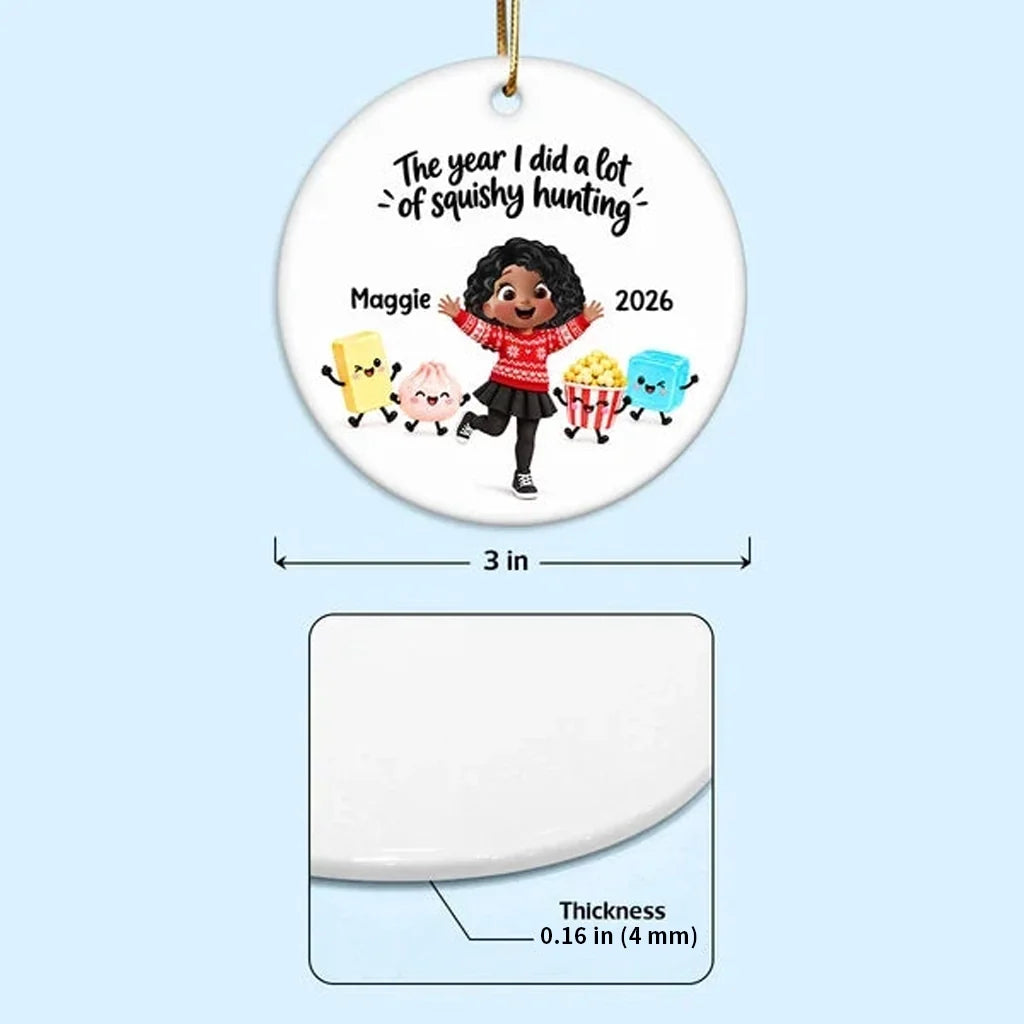 Personalized Ceramic Holiday Ornament Cute Characters Gift for Kids
