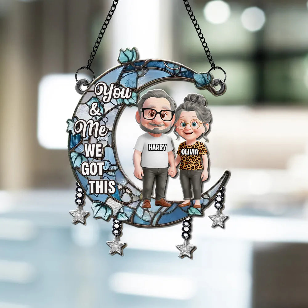 Personalized Couple Moon Ornament for Grandparents - Sentimental Gift Ornament MagicInPrints