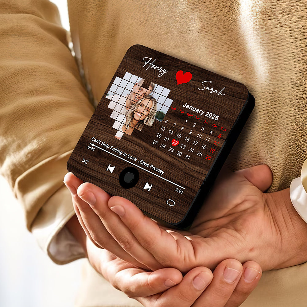 Custom Couples Fridge Magnet - Photo & Music Gift for Valentine’s Day and Special Occasions Fridge Magnet PopCulturePrints