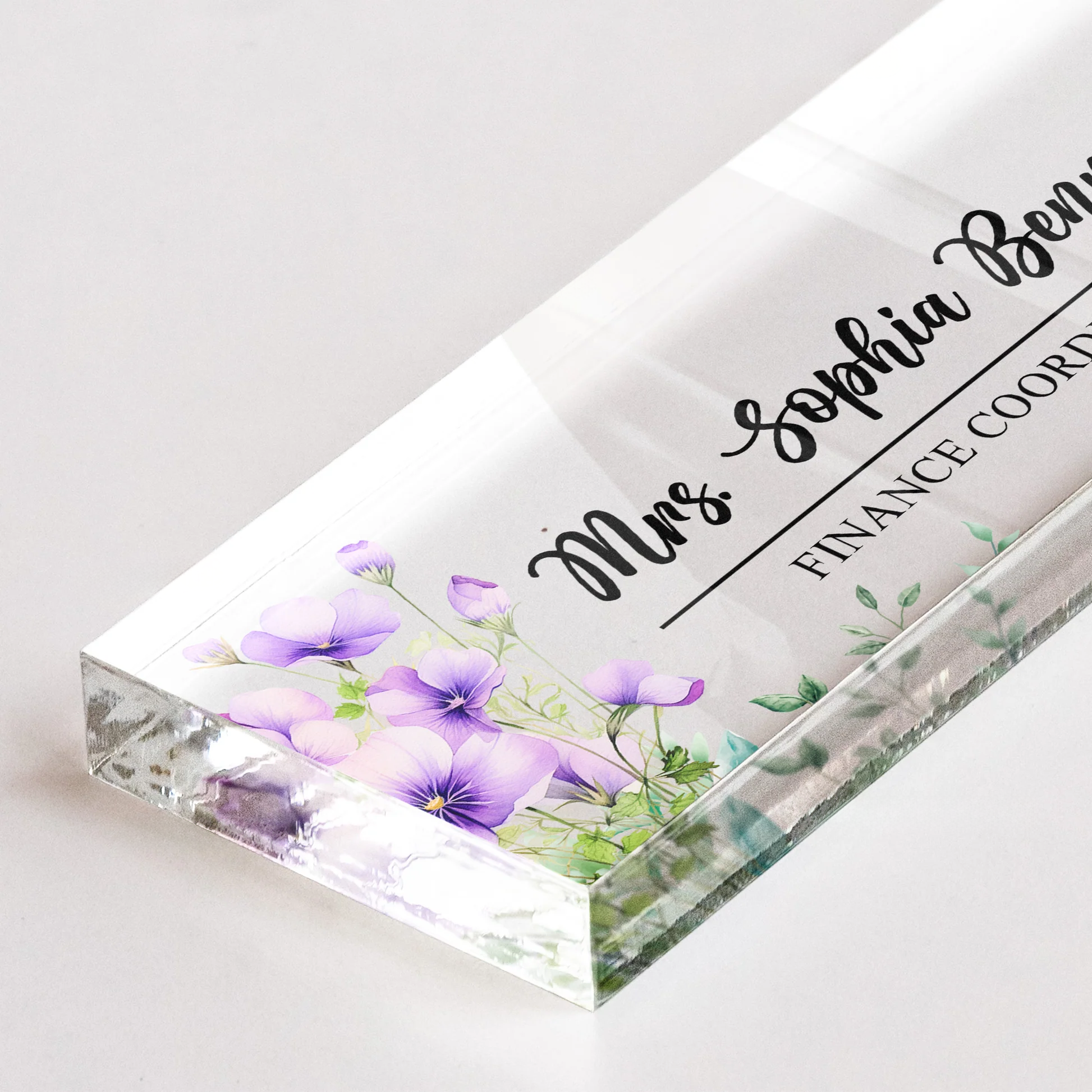 Personalized Acrylic Desk Name Plate for Professionals - Office Decor Plaque MagicInPrints