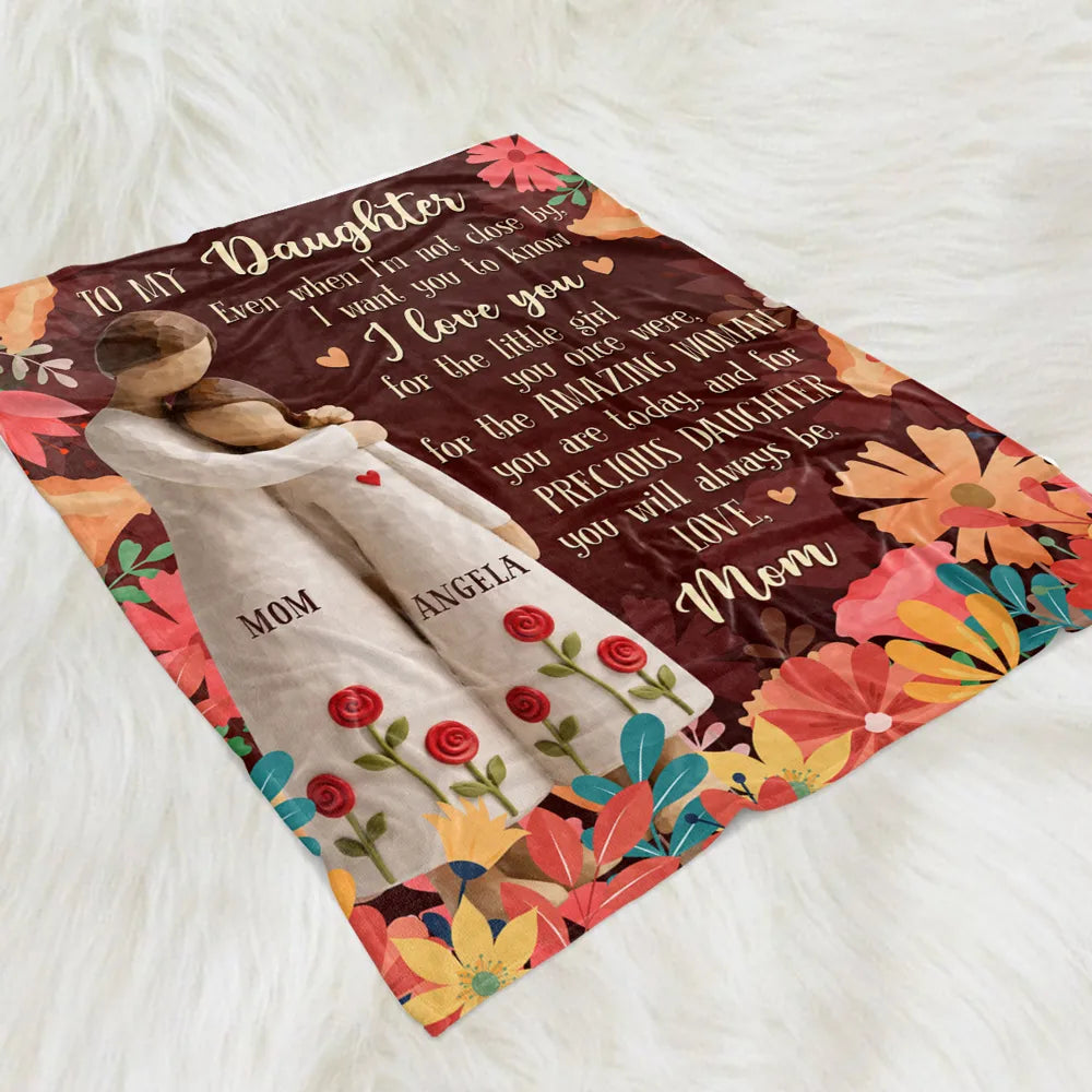 Personalized Fleece Blanket for Daughter - Sentimental Gift from Mom Blanket MagicInPrints