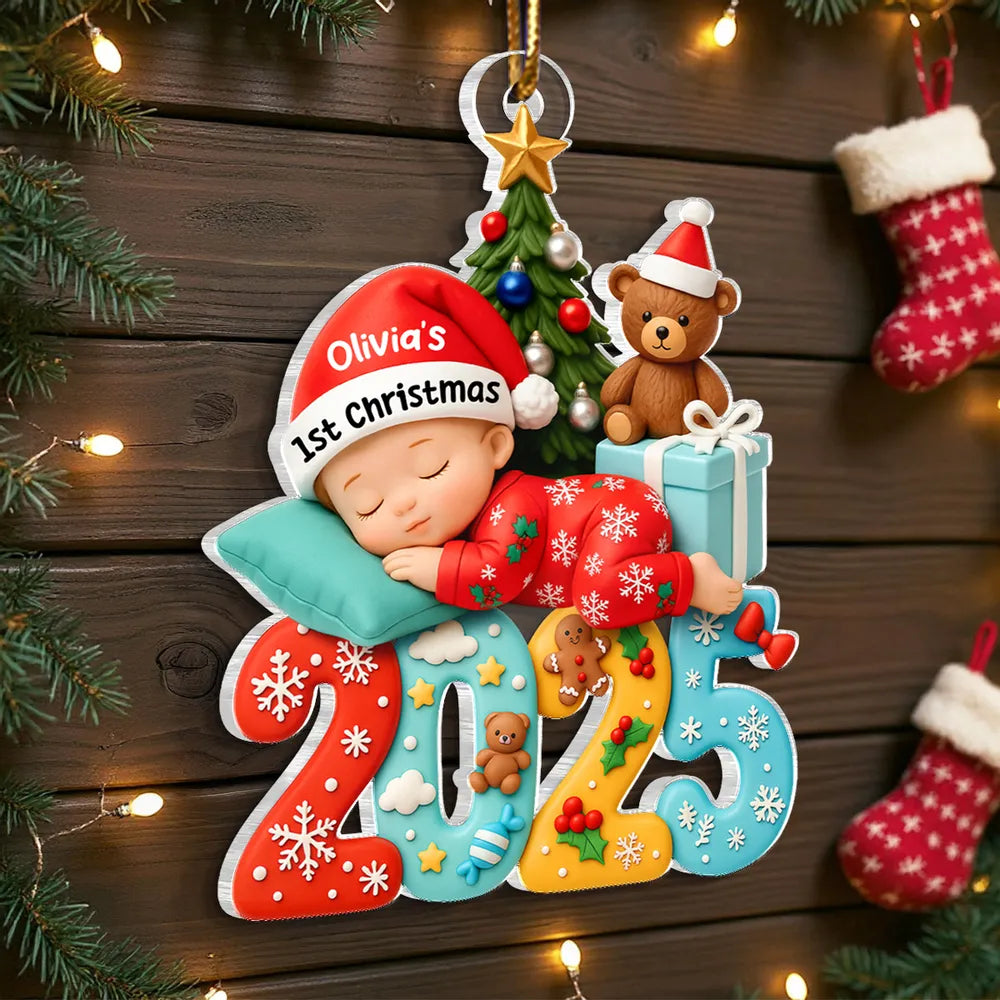 Personalized Baby's First Christmas Ornament 2023 - Custom Name Keepsake Gift Ornament MagicInPrints
