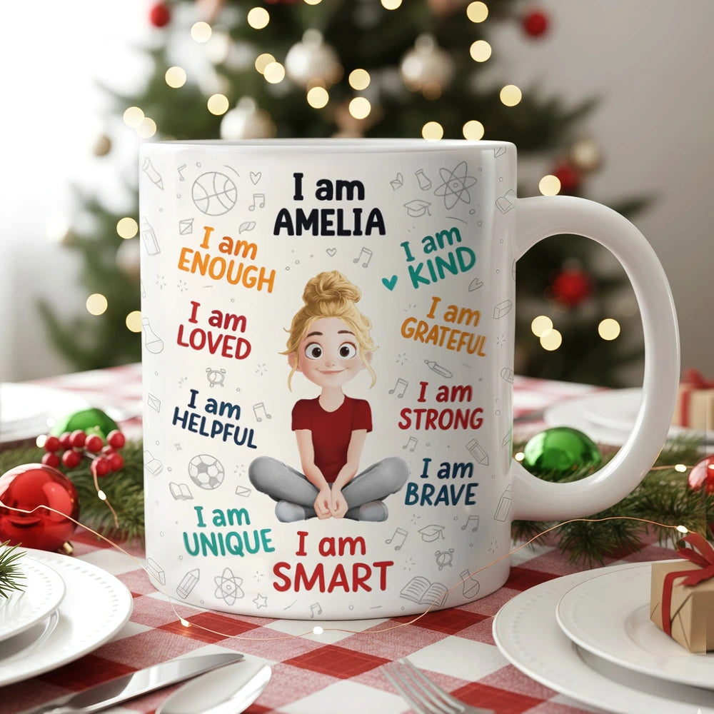 Personalized Inspirational Mug for Kids - Positive Affirmations Gift Cup MagicInPrints
