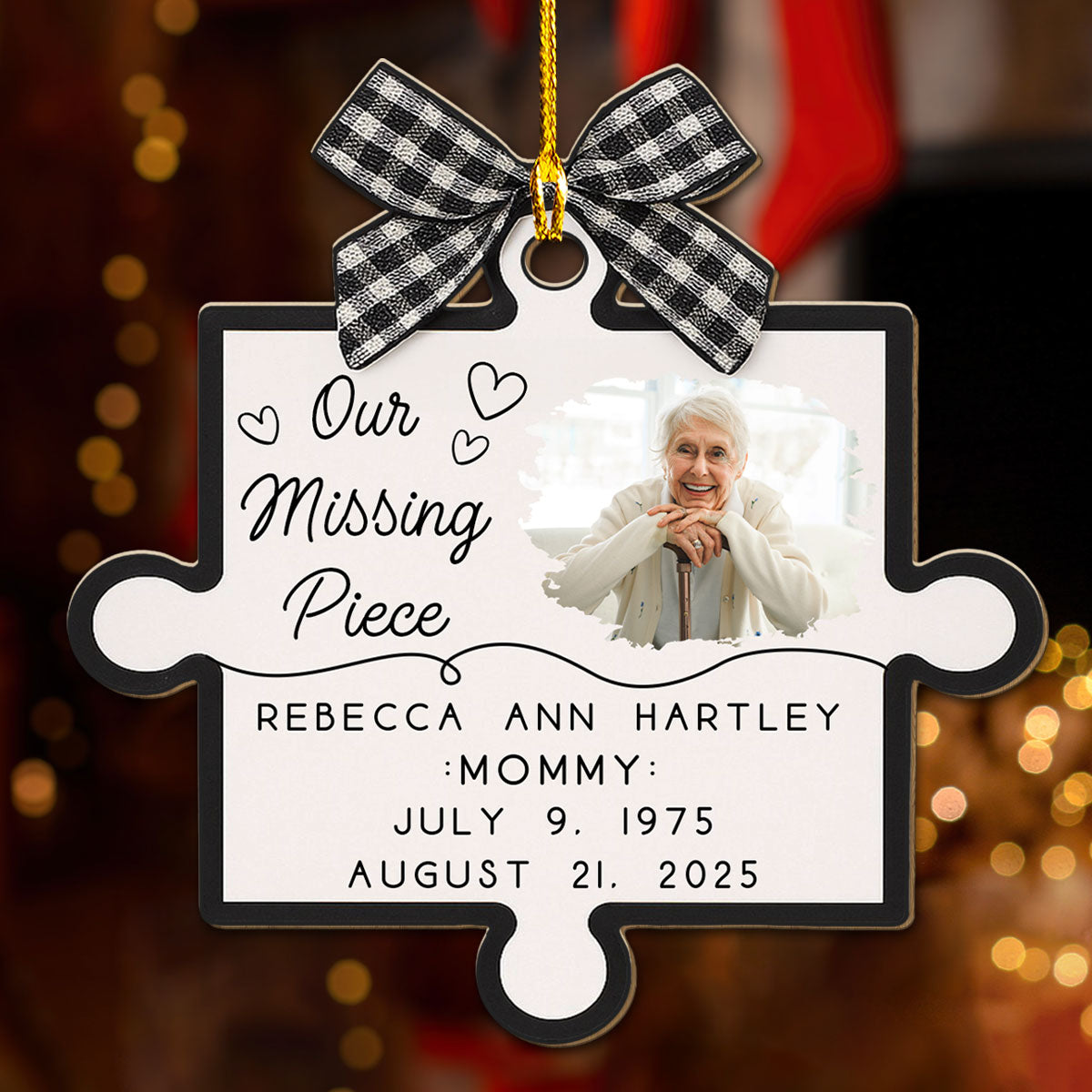 Personalized Memorial Puzzle Ornament for Family - Remembrance Gift Ornament MagicInPrints