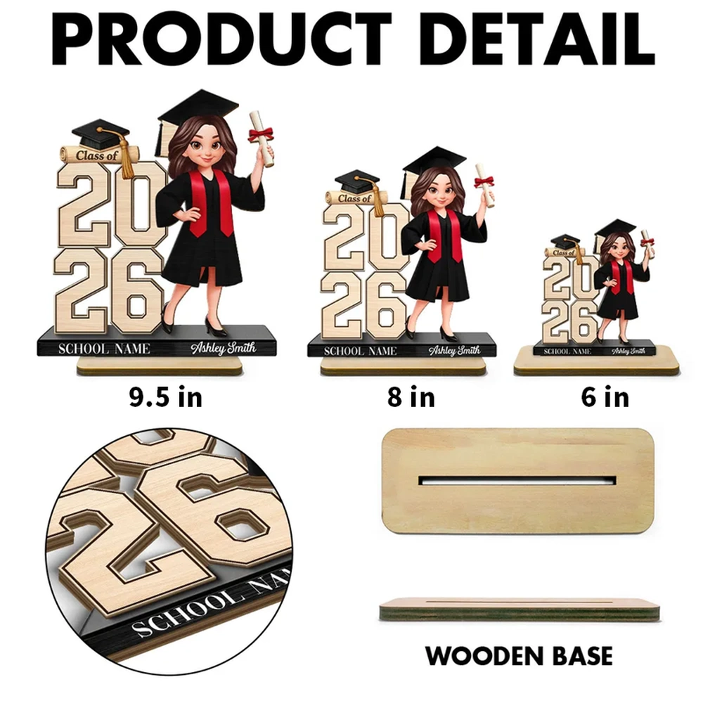 Personalized Graduation Plaque for Class of 2026 - Custom School and Name Plaque MagicInPrints