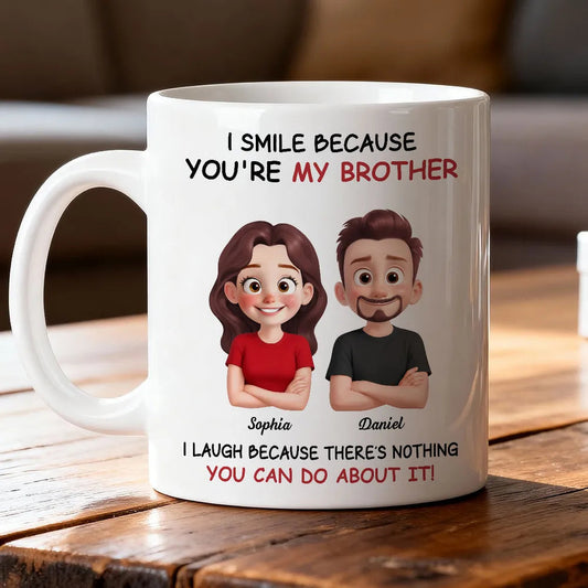 Personalized Brother Sister Coffee Mug - Funny Gift for Siblings Cup MagicInPrints