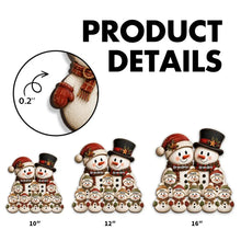 Load image into Gallery viewer, Personalized Wooden Sign Snowman Family Gift for Grandma &amp; Grandpa
