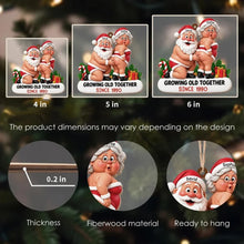 Load image into Gallery viewer, Personalized Wooden Ornament Playful Santa Couple Gift for Wife
