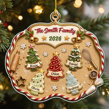 Load image into Gallery viewer, Personalized Family Christmas Ornament Cute Cookie Design
