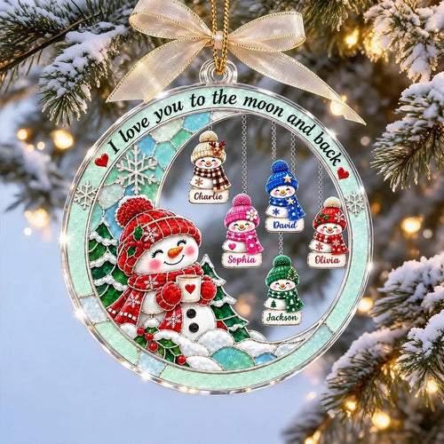 Personalized Acrylic Snowman Ornament Gift for Grandma