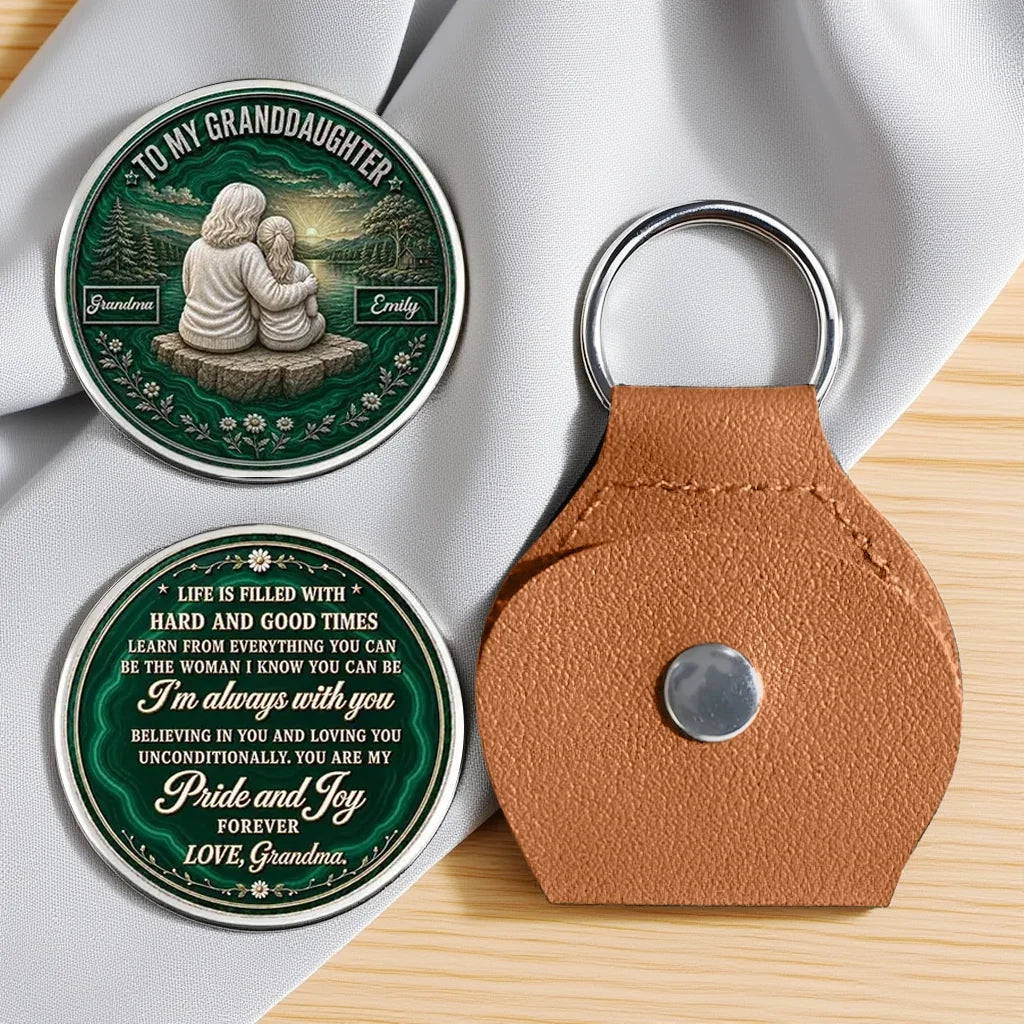 Personalized Pocket Hug Keychain for Grandma & Granddaughter Gift