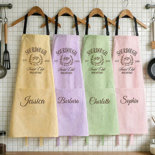 Personalized Waterproof Baking Apron Custom Sourdough Gift for Home Bakers